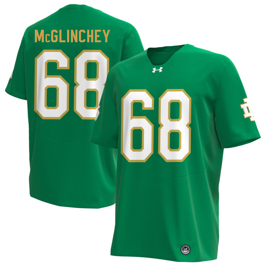 Mike McGlinchey Notre Dame Jerseys, UND Fighting Irish College Football Apparels Stitched-Green